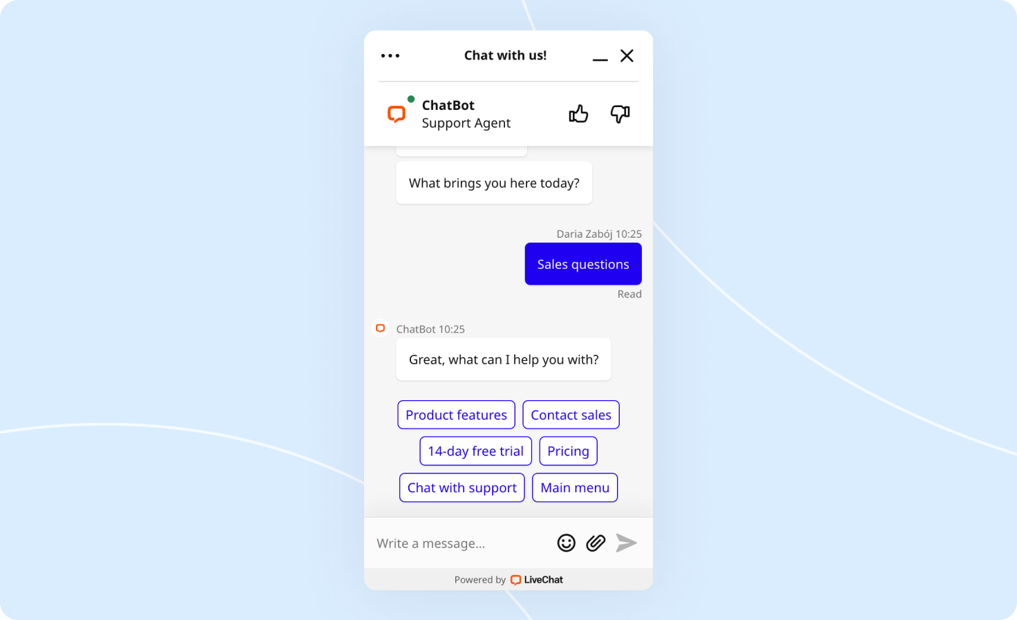 chatbot livechat