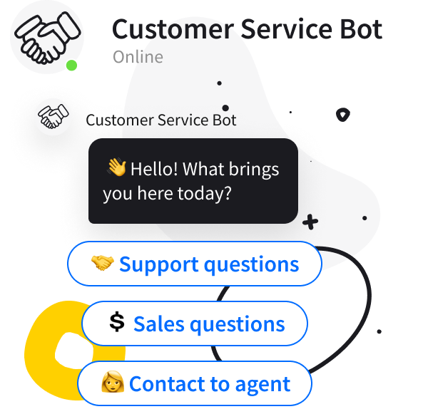 Customer service chatbot template - ready-tu-use ChatBot.com template icon