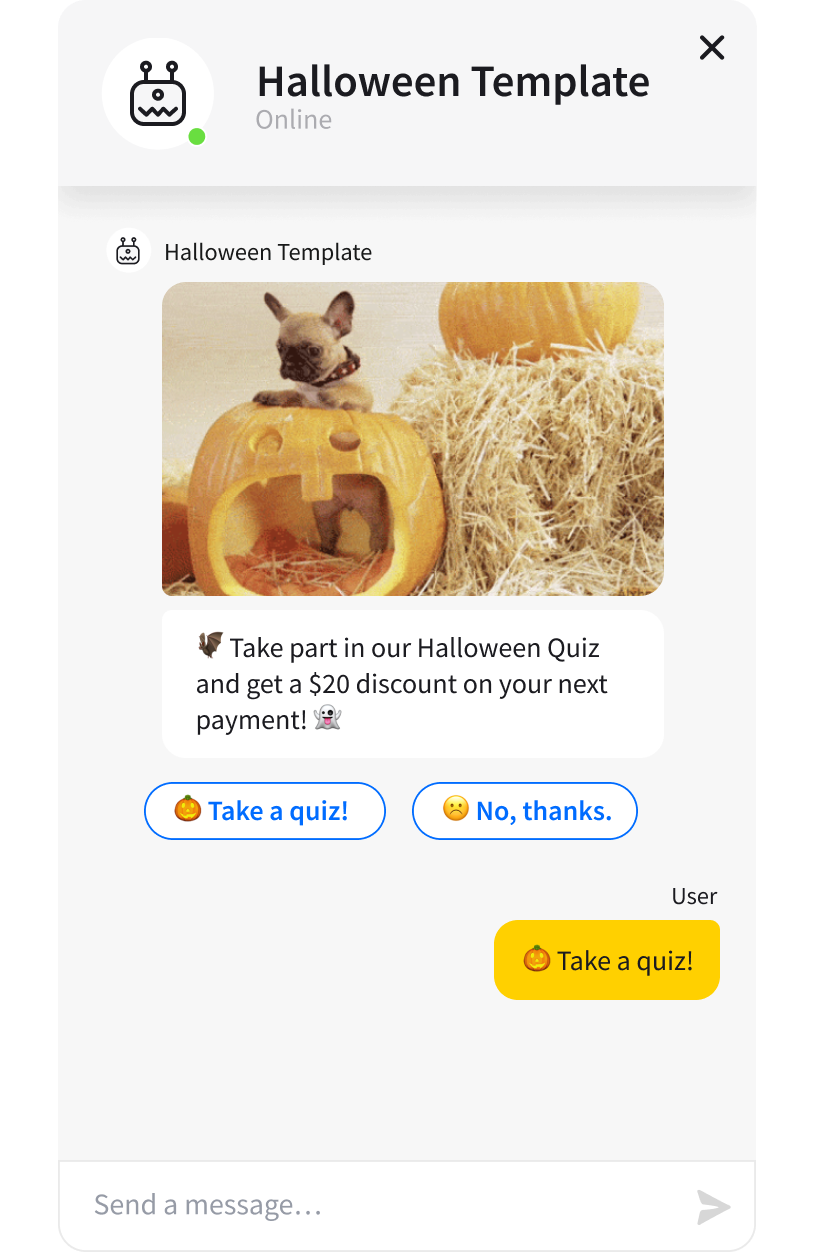 Halloween Template - ready-tu-use ChatBot.com template widget